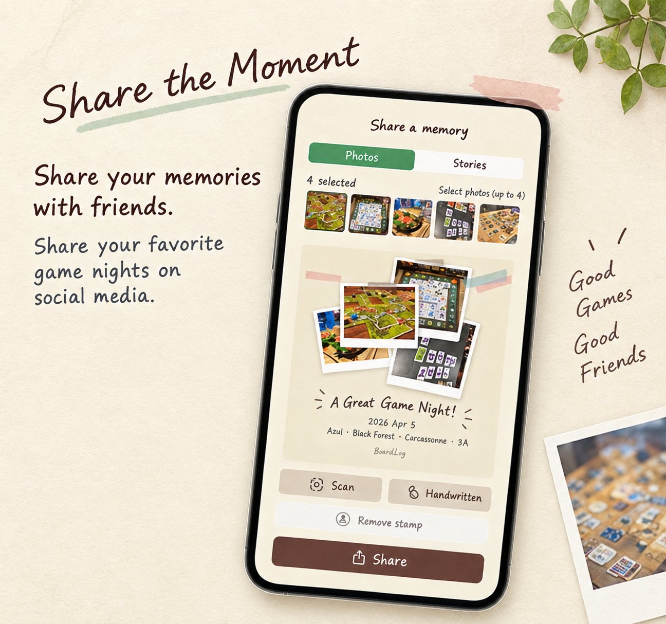 BoardLog intro image of a share card