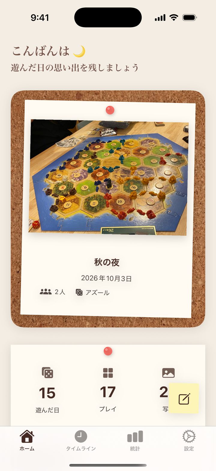参加者と写真をまとめて残すBoardLogの編集画面